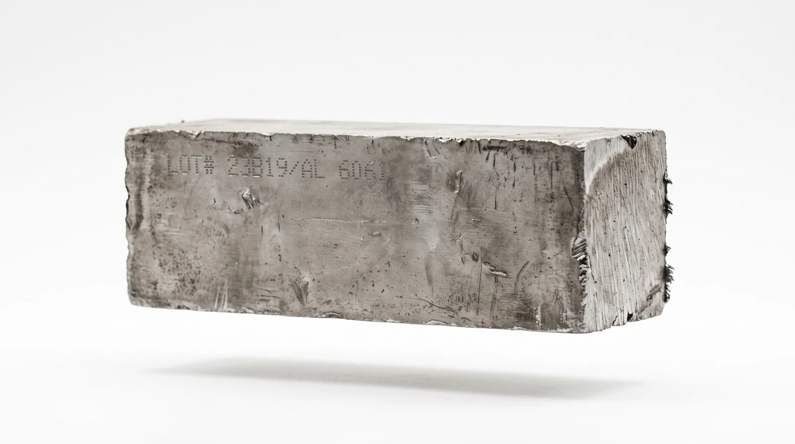 A rough aluminum billet being machined down into a finished precision component